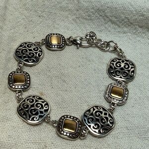 Elegant Silver and Gold Bracelet